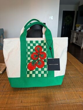 NEW America and Beyond Beaded Boat Tote - Tomato